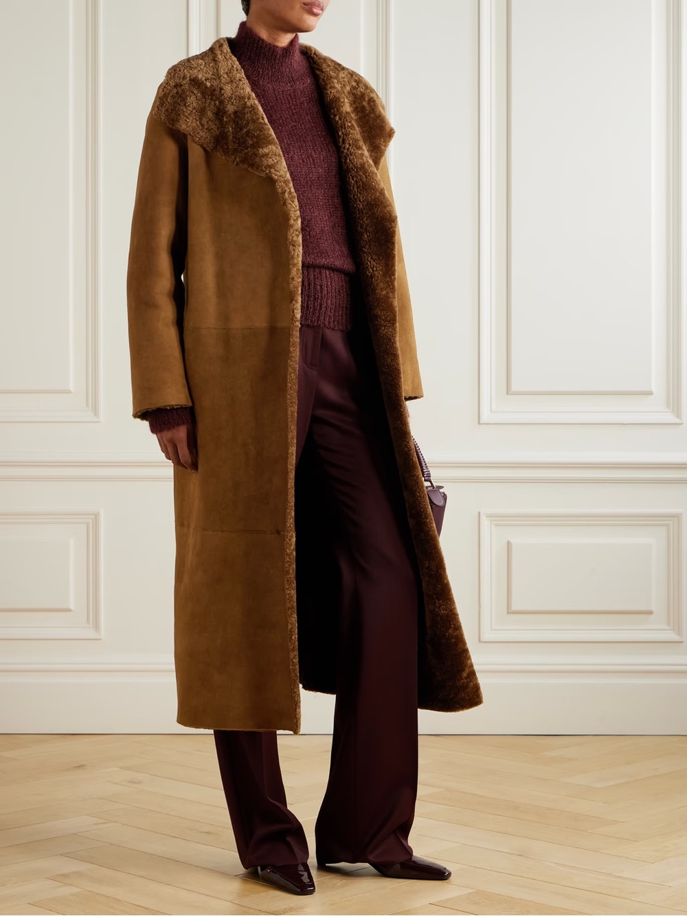 Nour hammour birthday reversible lamb leather suede real fur shearling REDUCED - Picture 3 of 15